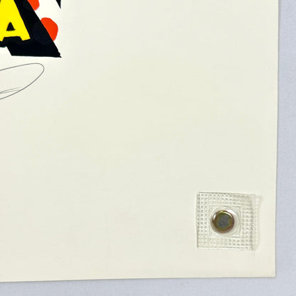 Bottom right corner of poster showing crisp corner and clean edges. 