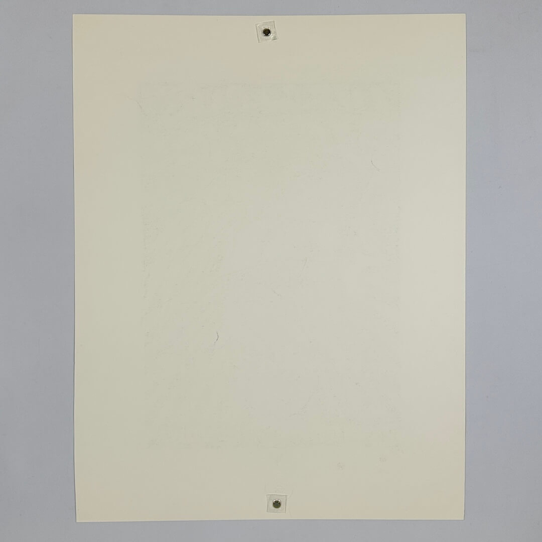 Backside of poster showing no damage. 