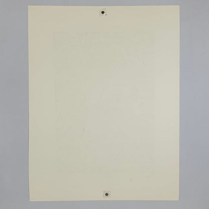 Backside of poster showing no damage. 