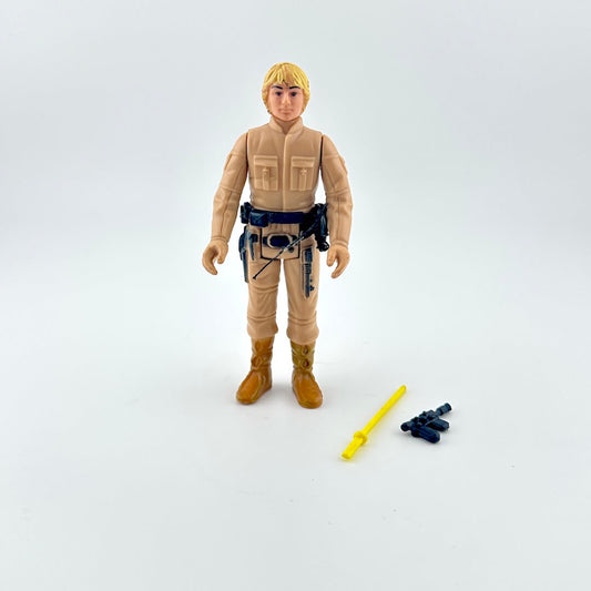 White male action figure with blonde hair in khaki military outfit with accessory belt against white background