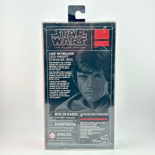 Back panel of Star Wars action figure packaging featuring character lore and sketch, and product information. 