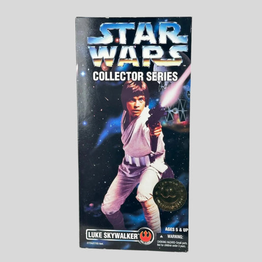 Star Wars Collector Series Luke Skywalker action figure packaging on a gray background