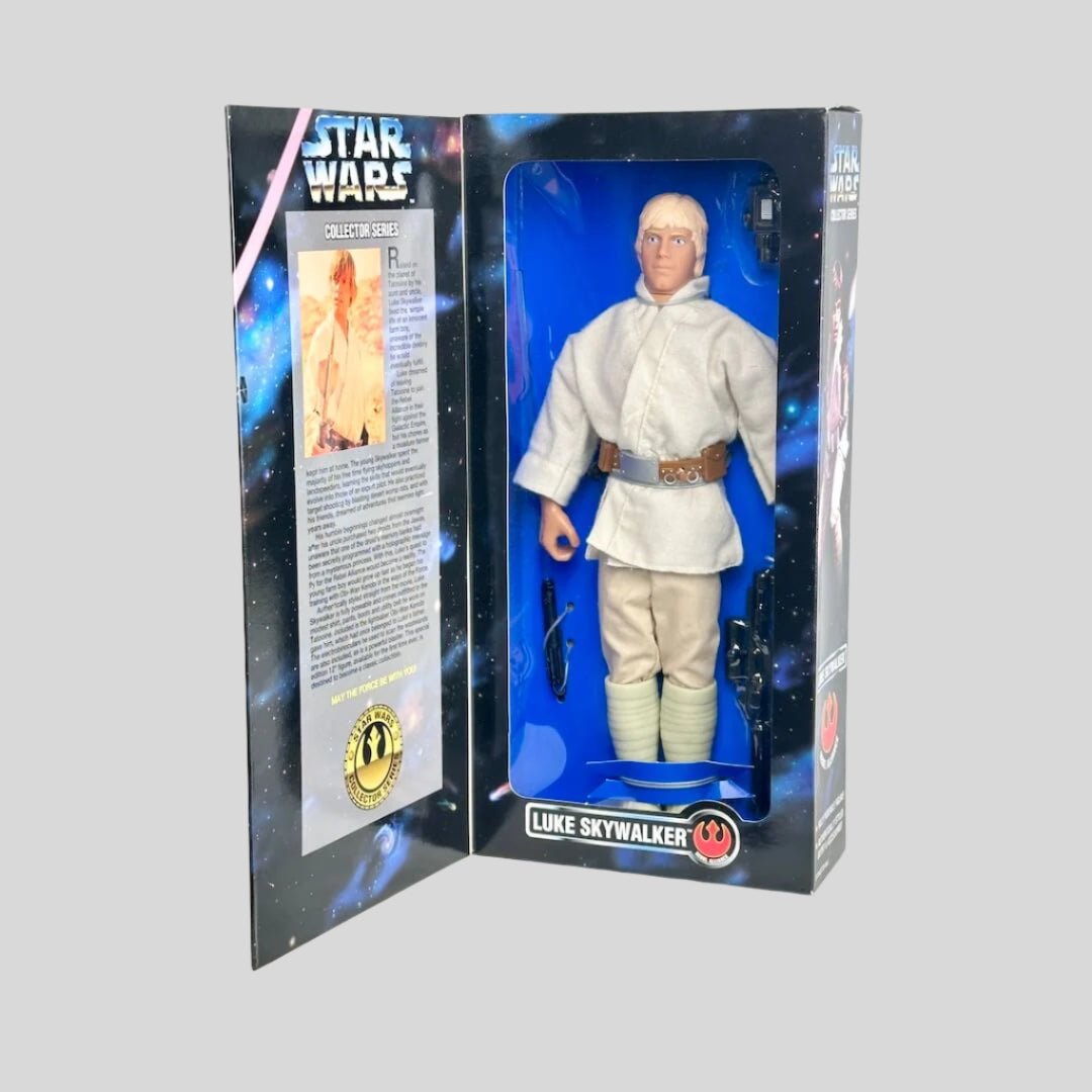 Star Wars Luke Skywalker action figure in packaging on a white background