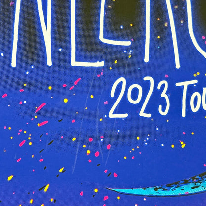 Image of scratches to center of poster. 