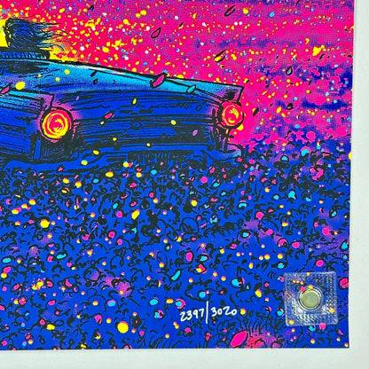 Bottom right corner of poster with crips corner and clean edges. Poste number visible. 2397/3020.