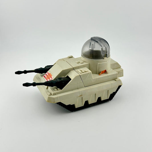 Toy tank model on a white background
