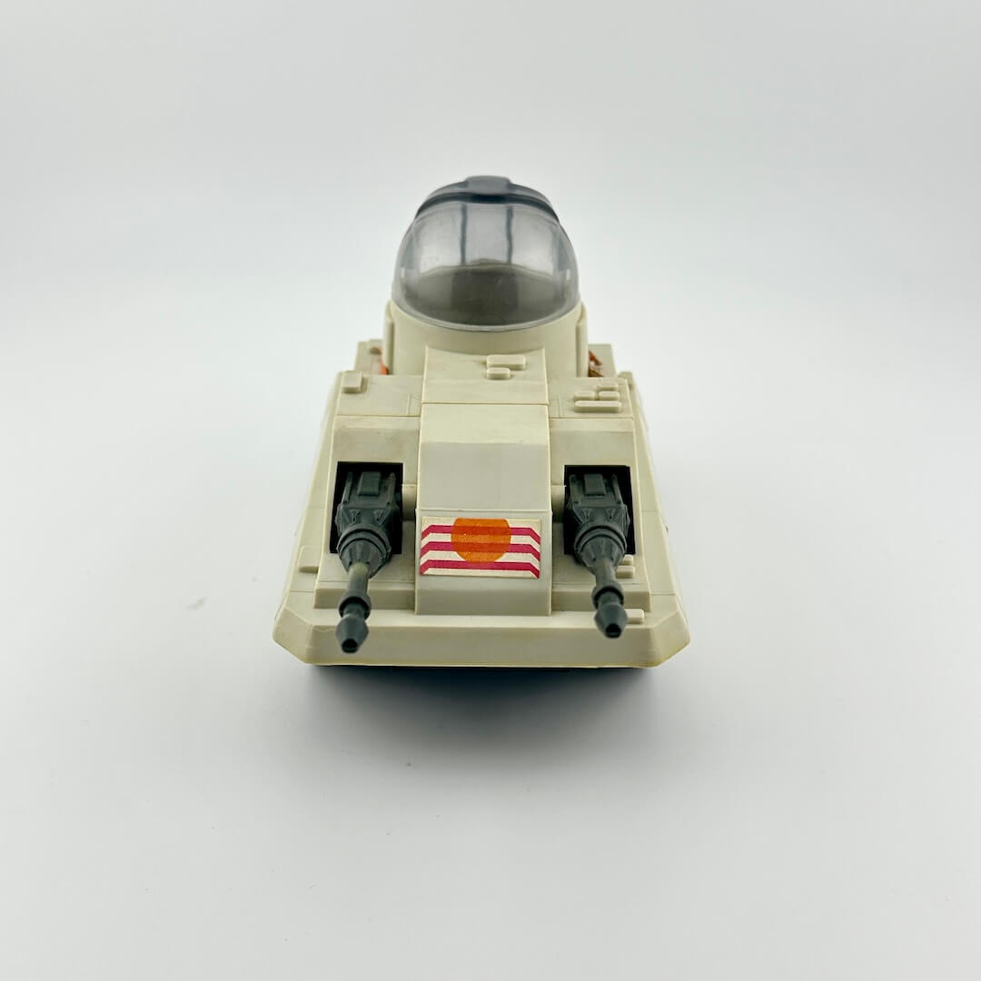 Toy tank model on a white background