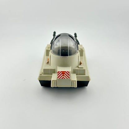 Toy vehicle with a clear dome on a white background