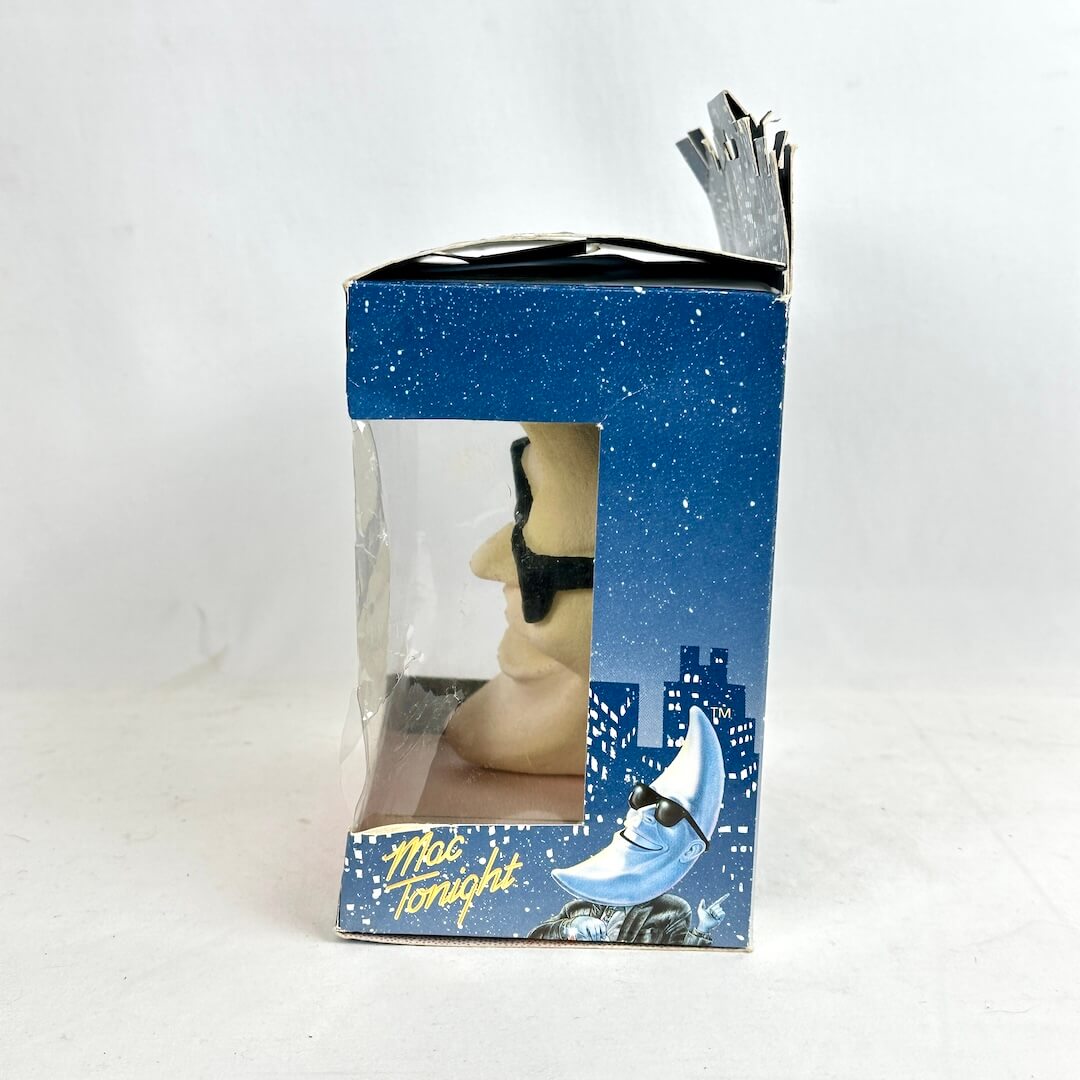 Boxed product with a cityscape design on a white background