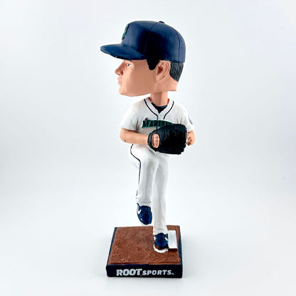 Baseball player bobblehead figure with a glove on a white background, featuring the ROOT SPORTS brand.