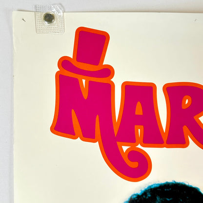 Top left corner of poster with pin hole