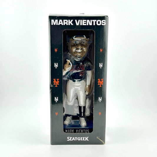 Boxed figure of a sports player with 'Mark Vientos' branding on a white background