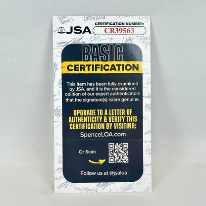 A JSA Basic Certification card with a white background, CR39563. 