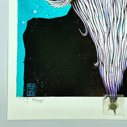 Bottom left corner with poster number in pencil, mint condition. 