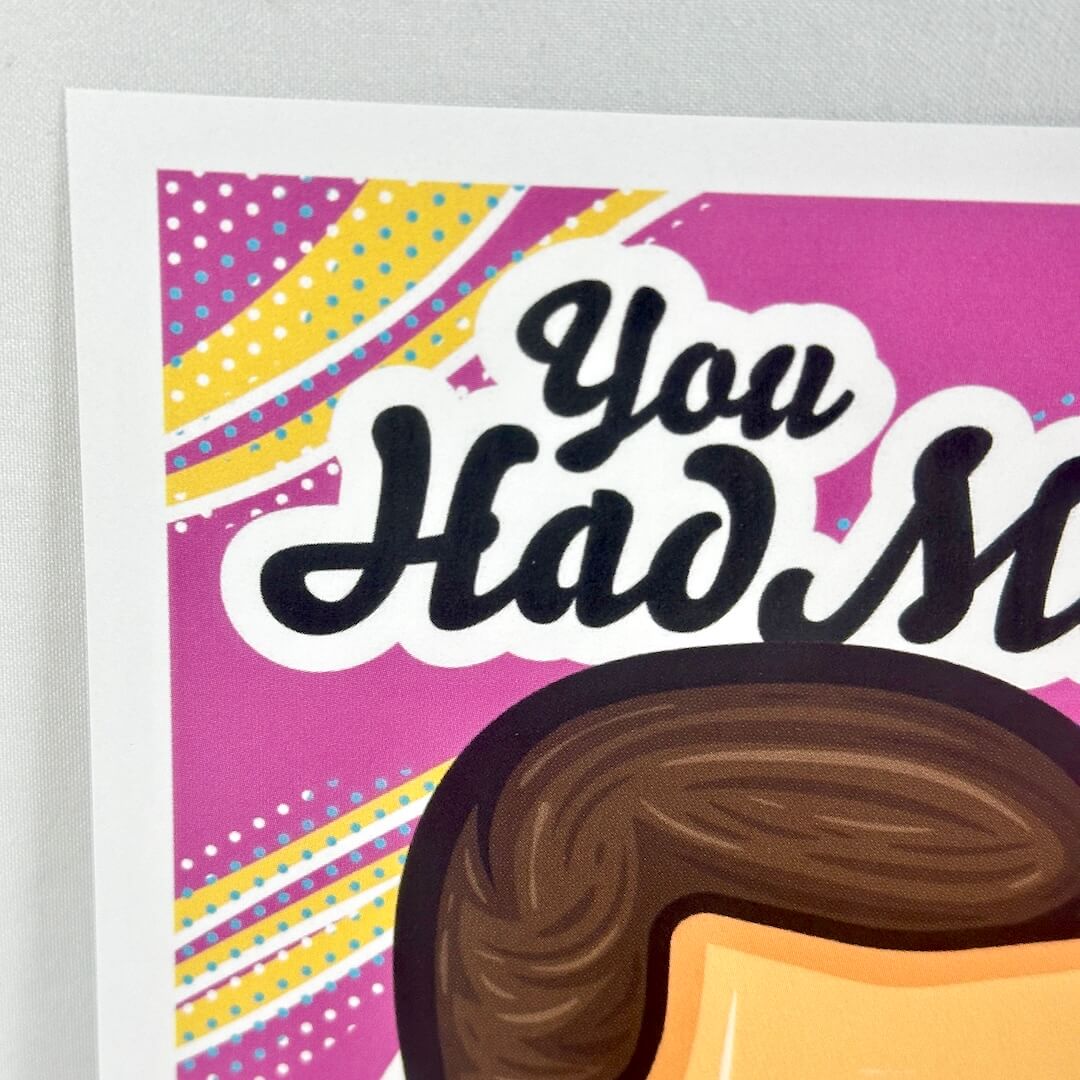Upper left corner of print with sharp corner and undamaged edges. 