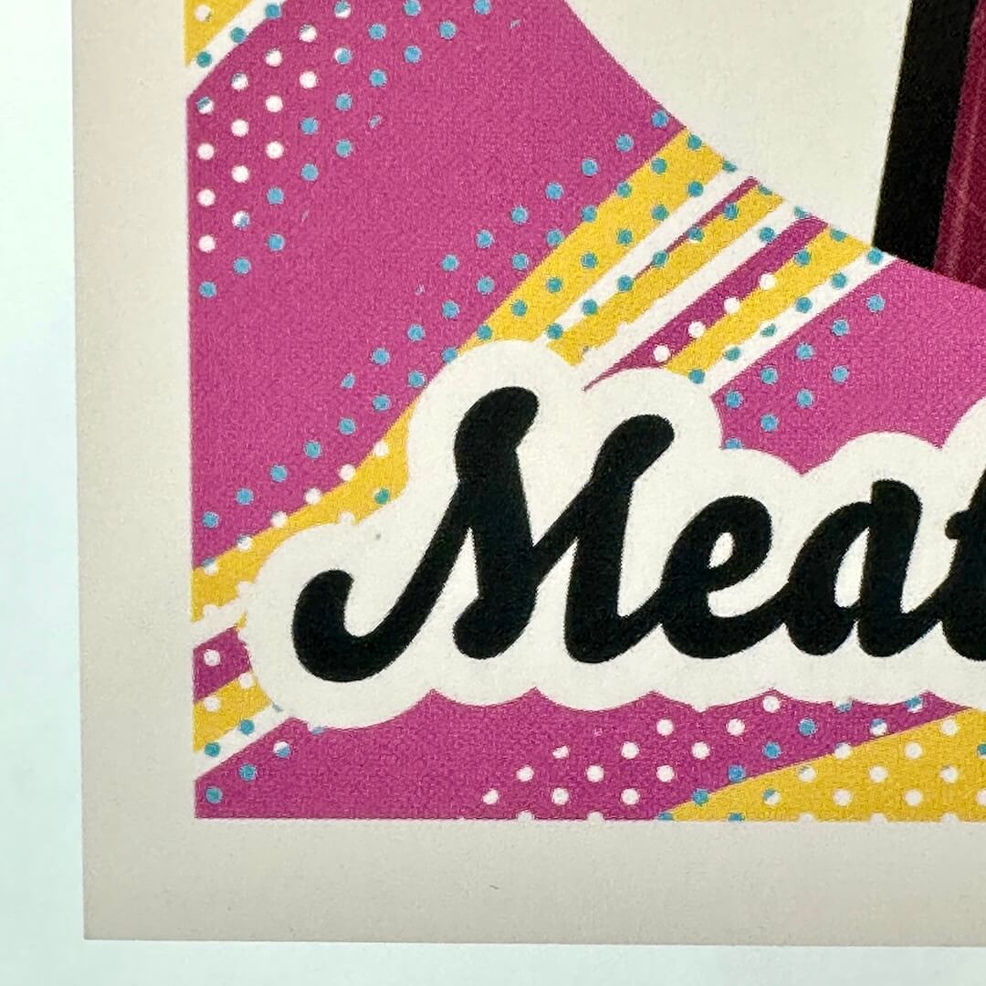 Lower left corner of print with sharp corner and no damage to edges. 