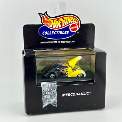 Hot Wheels Collectibles Mattel limited edition Mercohaullic die-cast toy car in its original black window box packaging.