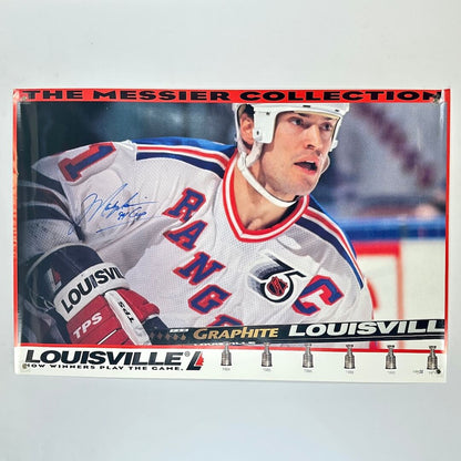 Hockey trading card featuring a player in a Rangers jersey with 'The Messier Collection' branding.