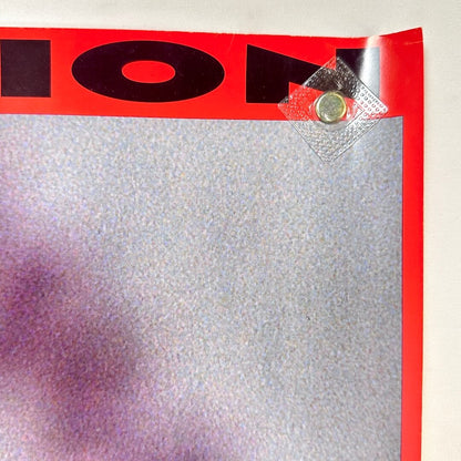 Top right corner of poster with no visible imperfections. 