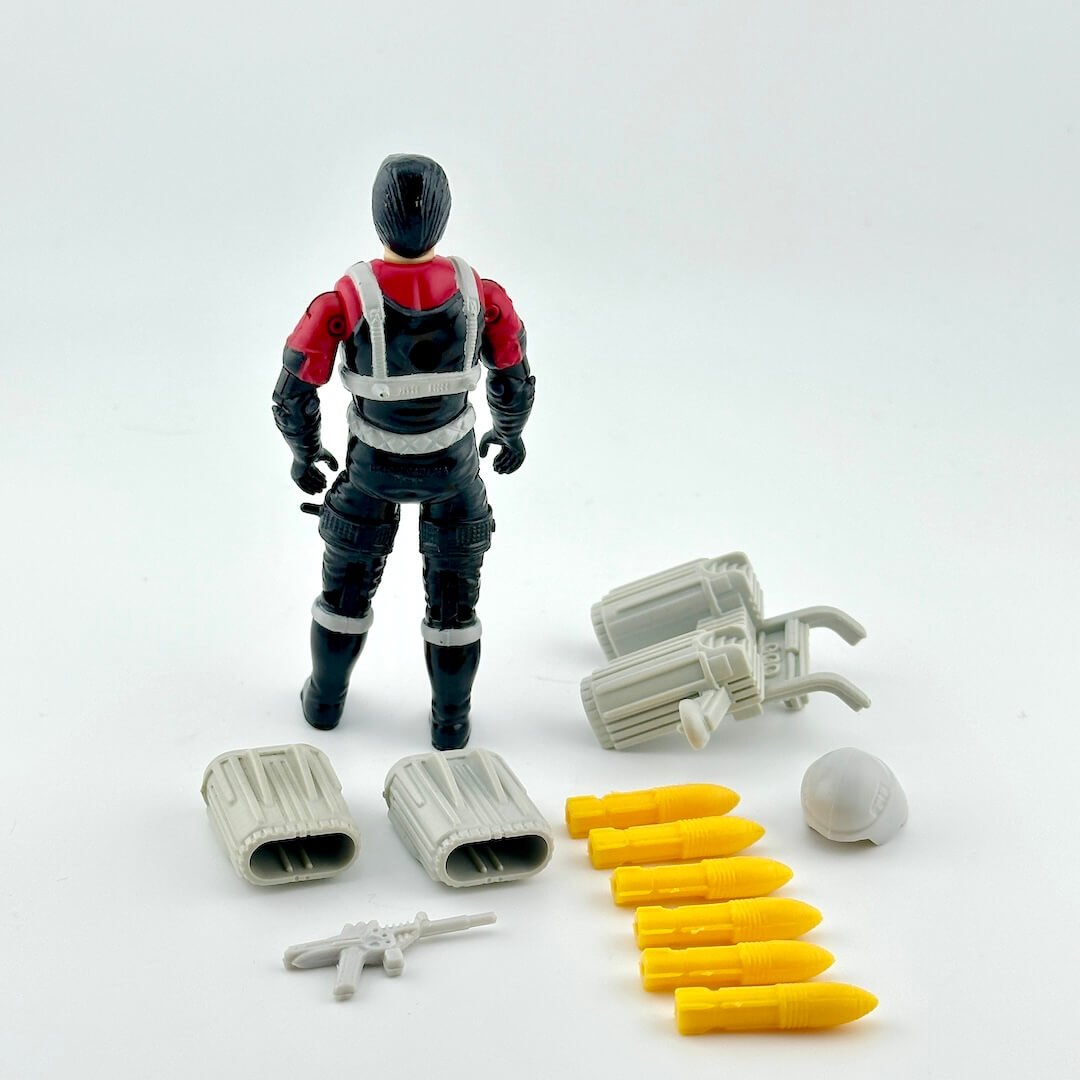 Toy figure with accessories on a white background