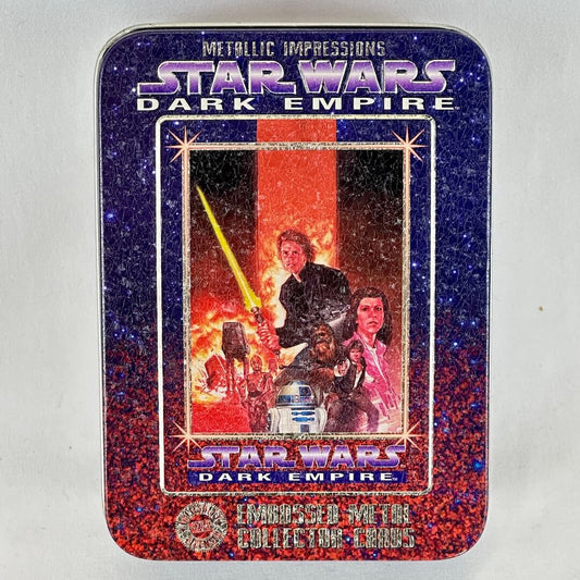 Star Wars Dark Empire collectible tin with characters and text on a gray background