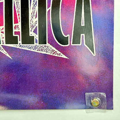 Bottom right corner of poster with no obvious damage.