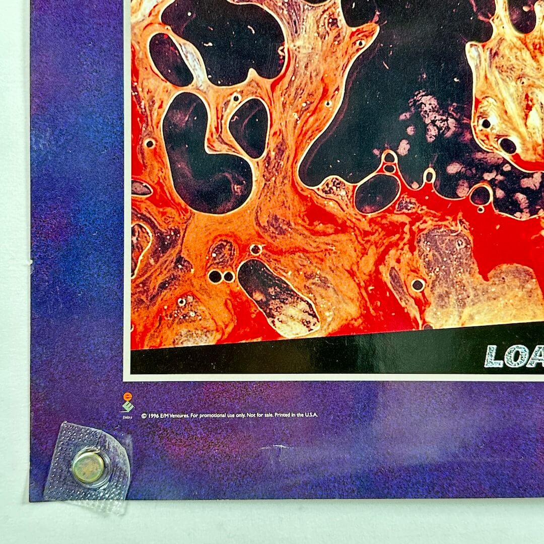 Bottom left corner of poster with some creasing 