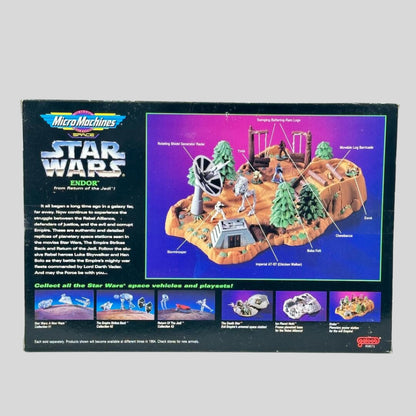 Star Wars Micro Machines toy set packaging with illustrations and text on a white background