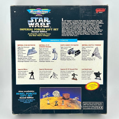 Back of a Star Wars Imperial Forces gift set packaging with text and illustrations.