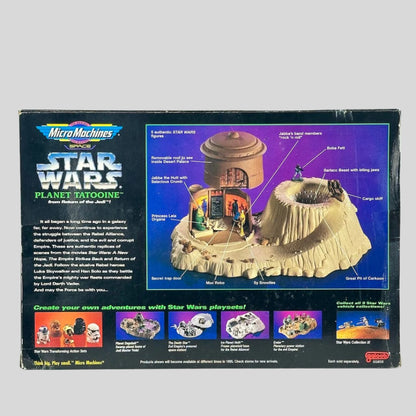 Star Wars Planet Tatooine toy set packaging with detailed illustrations on a white background