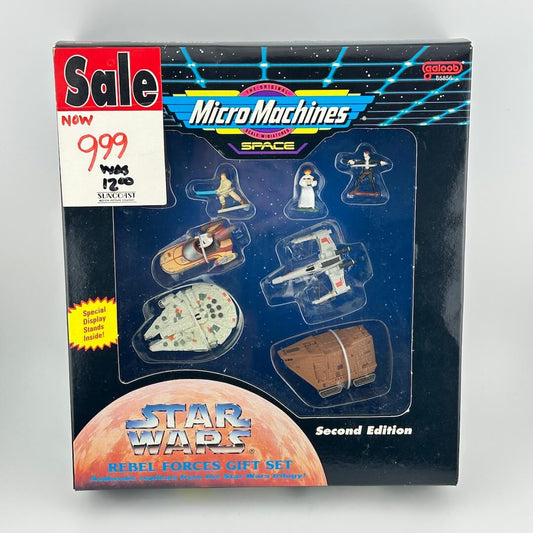 Star Wars Micro Machines toy set packaging with sale tag on a gray background