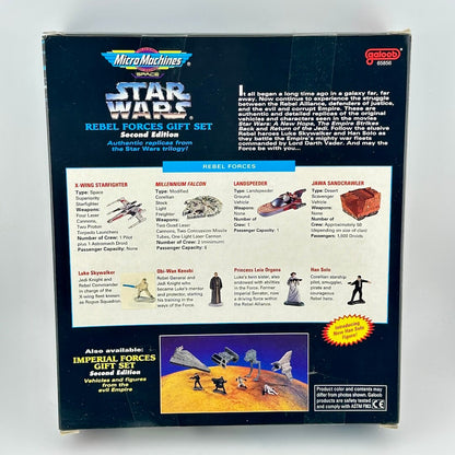 Back of a Star Wars Rebel Forces gift set packaging with vehicle illustrations and text.