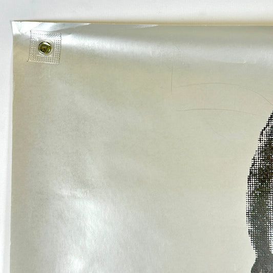 Top left corner of poster with creases and light scratches to surface. 