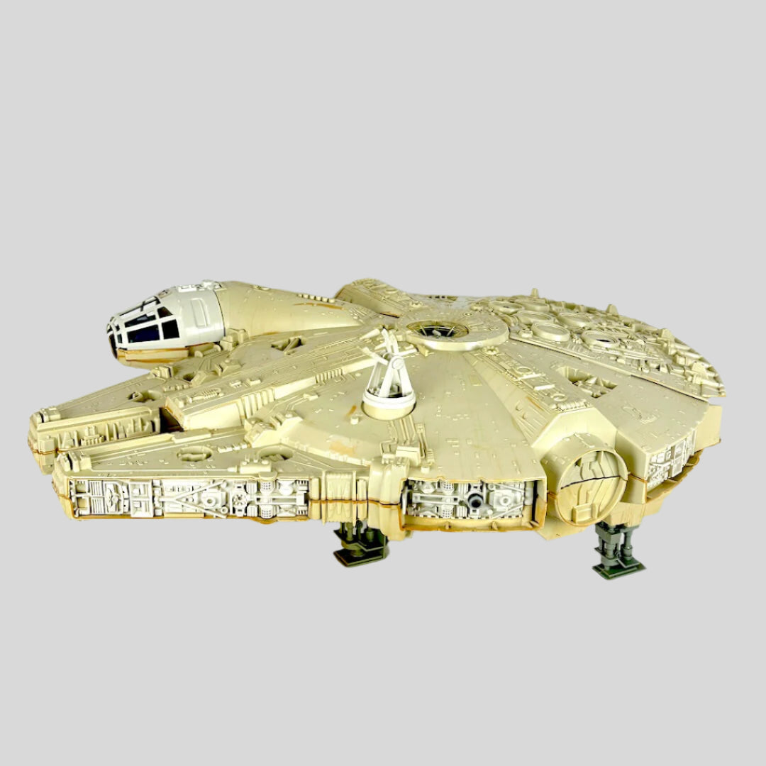 Model of a spaceship on a white background