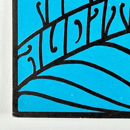 Moby Grape Fillmore concert poster from March 2-3, 1968, featuring psychedelic eye motif. Left side corner shower minor corner damage. 