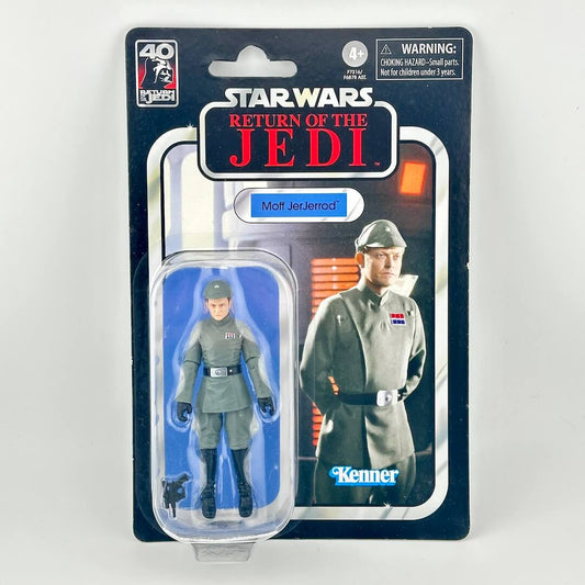 Star Wars action figure in its original blister packaging with retro-style card back; figure in all gray uniform. 