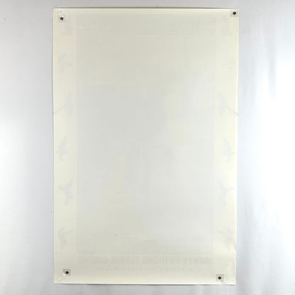 Backside of poster showing no damage to face and some edge wear throughout. 