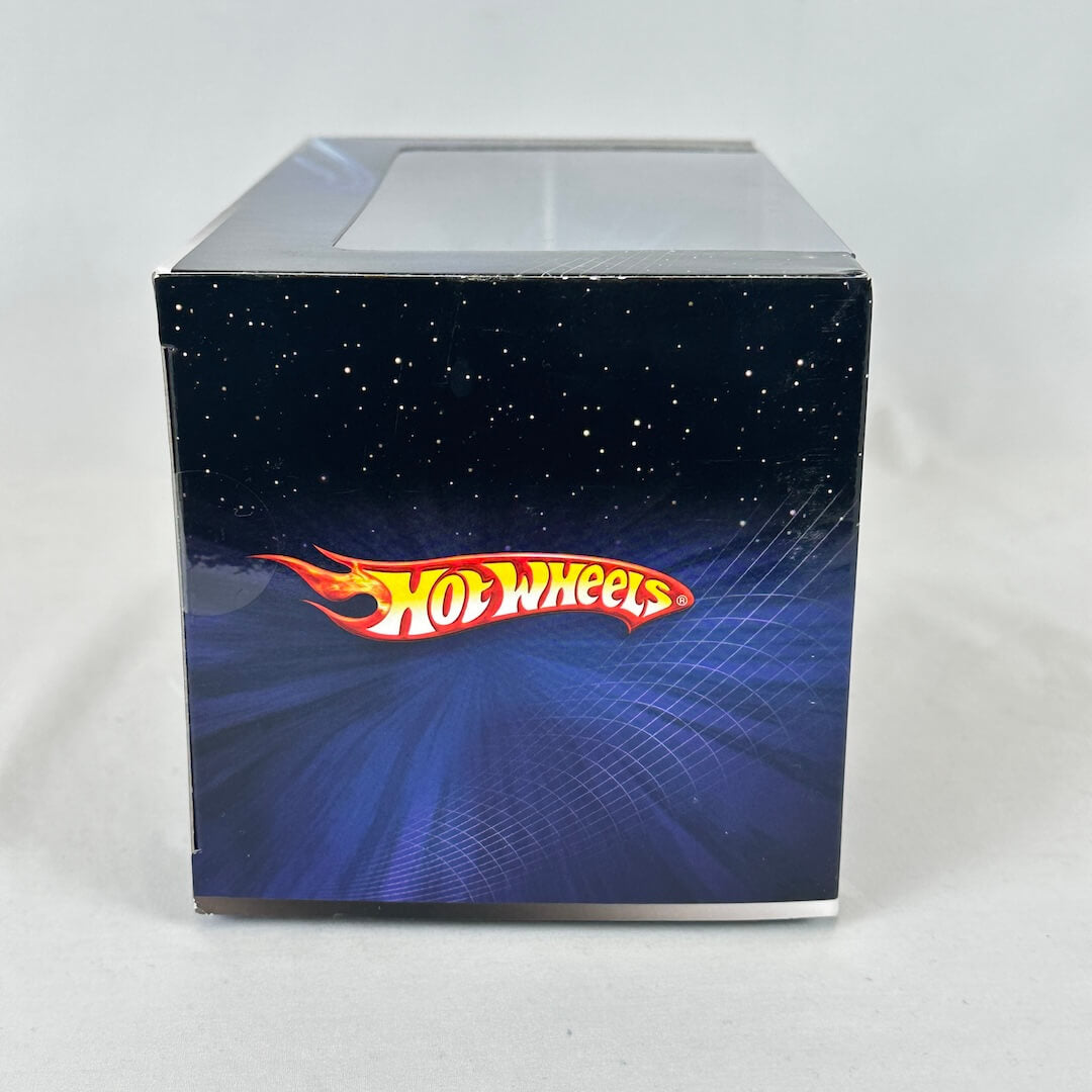Side view of packaging against white background