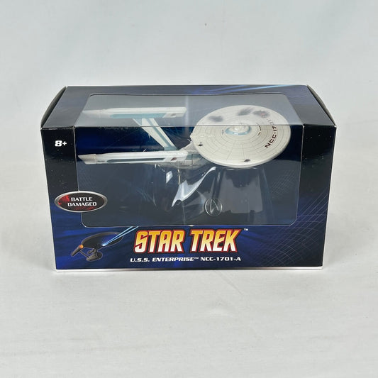 Star Trek model ship in packaging on a white background