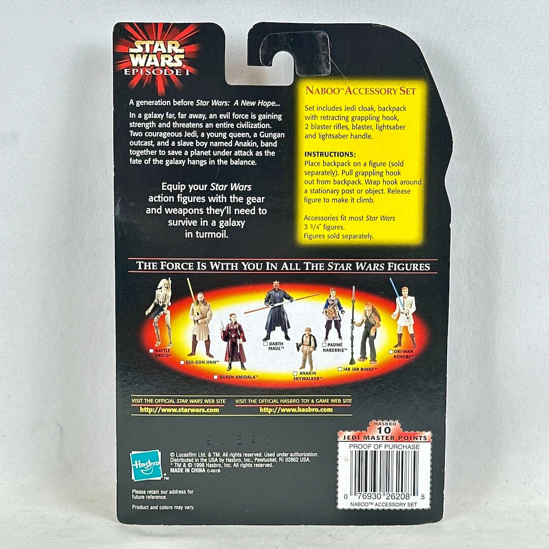 Back of a Star Wars action figure packaging with character illustrations and branding.