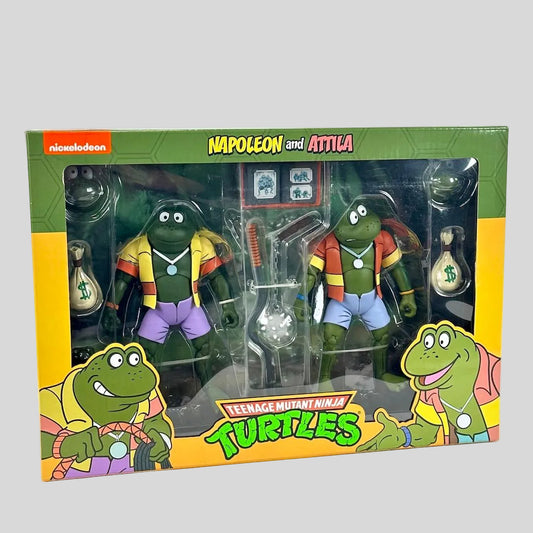 Nickelodeon Teenage Mutant Ninja Turtles 'Napoleon and Attila' action figure set in its original window box packaging.