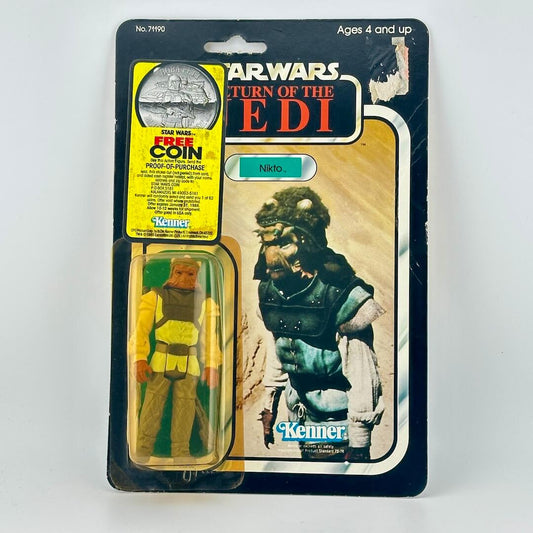 Vintage Kenner Star Wars action figure in packaging on a white background