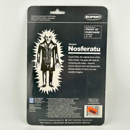 Package of a Vampire Nosferatu action figure with branding and product details.