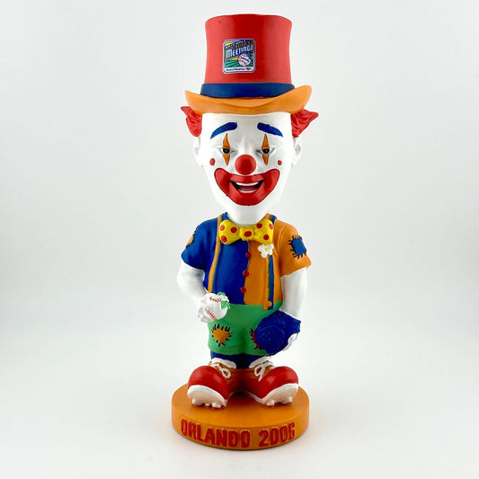 Colorful clown figurine with a top hat and 'Orlando 2006' text on a white background