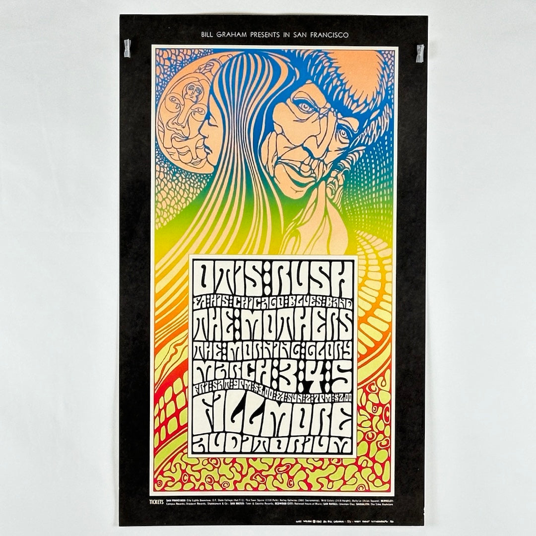 Otis Rush (2nd Print) - 1967 - The Fillmore, CA - Poster by Wes Wilson