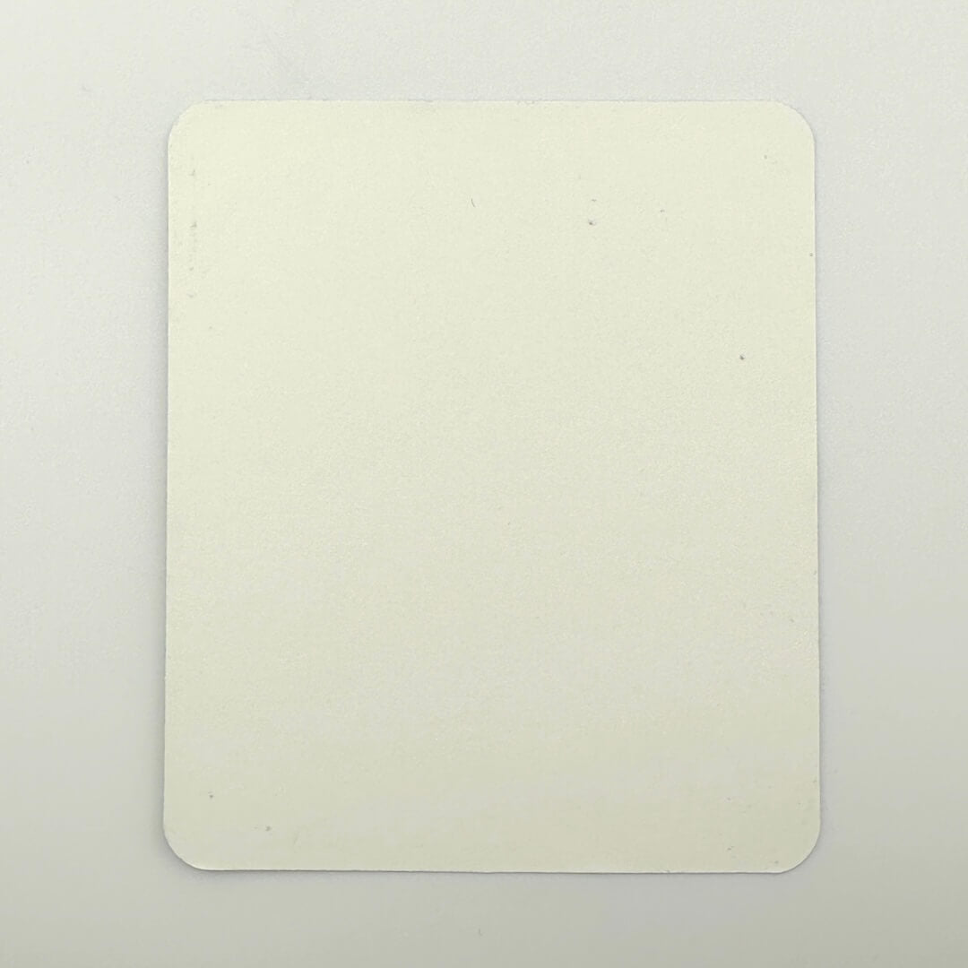 Backside of unused sticker. 