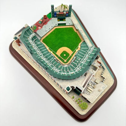 Model of a baseball stadium on a white background