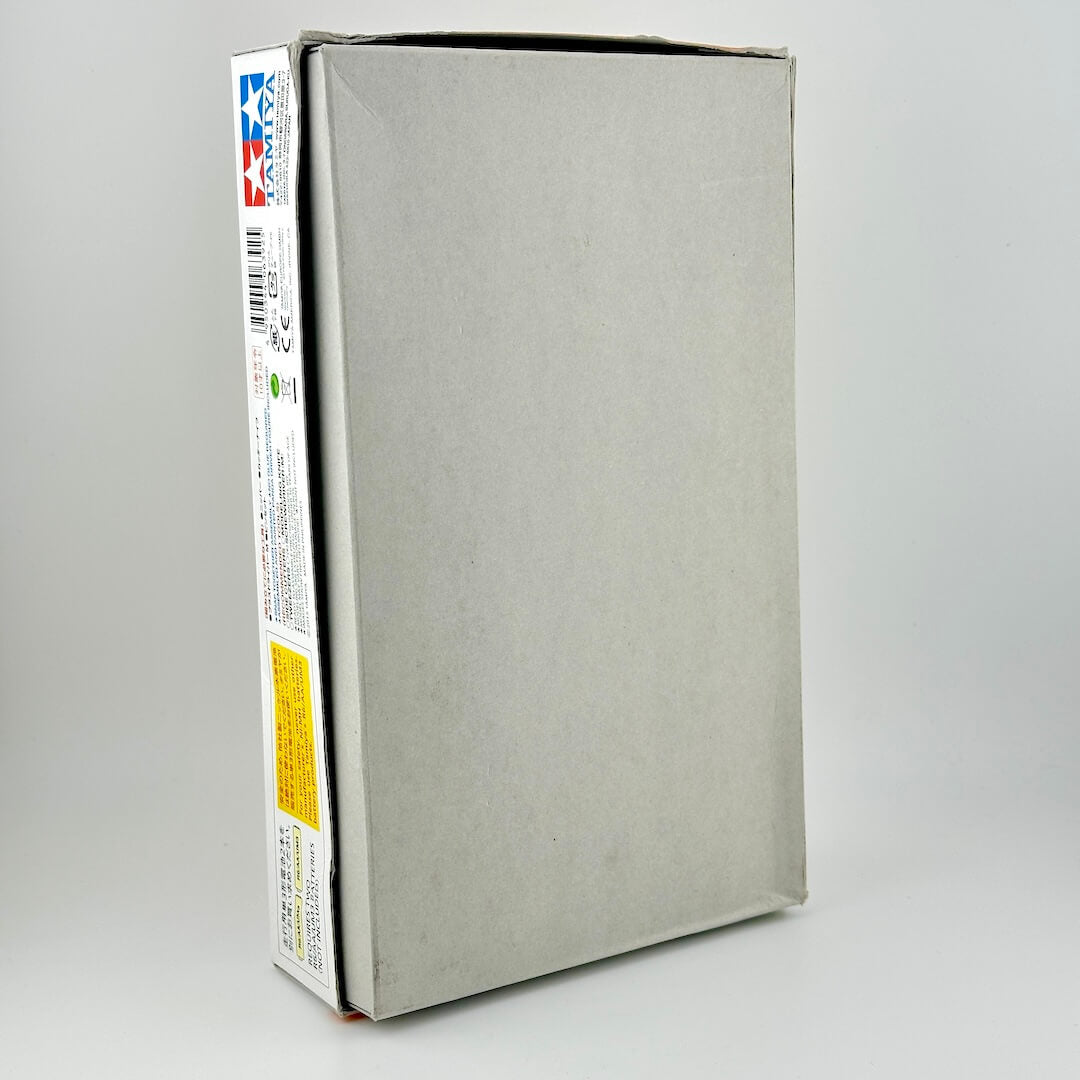 Back view of packaging showing cardboard box in good shape. 