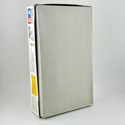 Back view of packaging showing cardboard box in good shape. 