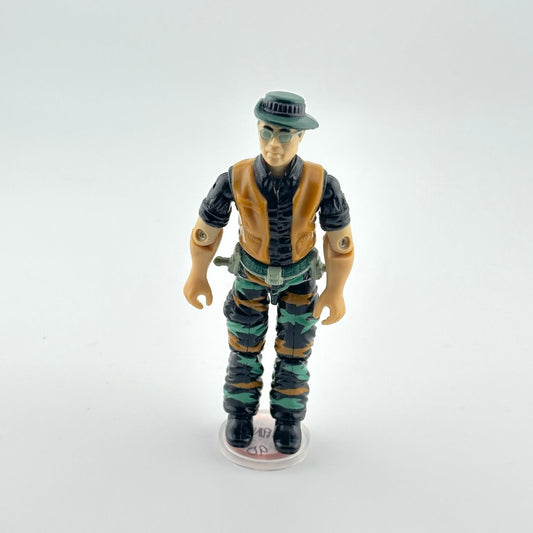 G.I. Joe action figure in military attire against white background. 